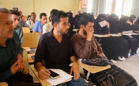 حرب التجهيل العلمي انموذجا في محاضرة لمنسقية كلية ناصر للعلوم الزراعية بلحج