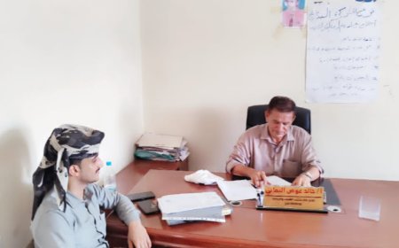 مدير مكتب الشباب والرياضة بلحج يلتقي رئيس نادي شباب المسيمير القيادي محمود عادل الحوشبي