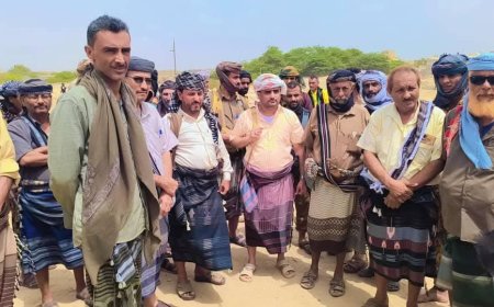 انتقالي أحور يشارك في تشييع جثمان الجندي عمر الفقيه بحضور قيادات أمنية ومحلية