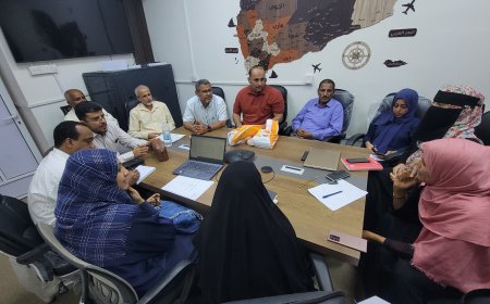 الدكتور الشبحي يستقبل وفد من منظمة أدرا ويناقش معهم تدخلاتهم لمشاريع جديدة في القطاع الصحي بالمحافظات