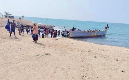 وصول 400 مهاجر غير نظامي إثيوبي إلى ساحل رضوم بشبوة