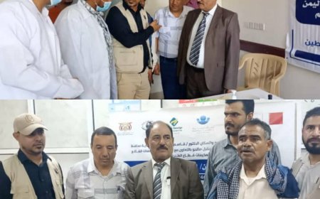 محافظ الضالع يدشّن المخيم الطبي المجاني لعمليات العيون في مستشفى الضالع المركزي
