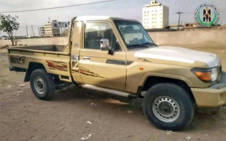 قوات حزام طوق عدن تضبط سيارة مسروقة وتعيدها إلى مالكها
