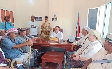 رئيس تنفيذية انتقالي أبين يلتقي مشايخ ووجهاء وأعيان مديرية أحور