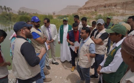 الـ FMF تستعرض نتائج تدخلاتها الزراعية في حضرموت خلال زيارة وفد من WFP ومركز الملك سلمان
