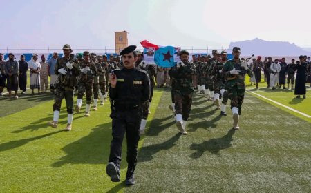 مراسم تشييع رسمية للشهيد الملازم ثاني عبدربه المصعبي أحد منتسبي اللواء السادس صاعقة