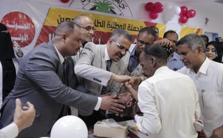 الأمين العام  يدشن الحملة الوطنية الطارئة للتحصين ضد شلل الأطفال في حضرموت