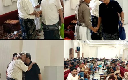 يتقدمهم محافظ الضالع.. قيادات سياسية وعسكرية تقدم واجب العزاء لأسرة الفقيد اللواء محمد محمد عسكر
