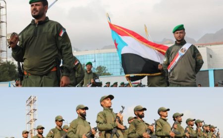في عرض عسكري مهيب.إدارة أمن عدن تدشن المرحلة الثانية من العام التدريبي لـ عام 2025م