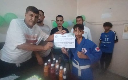 نادي الشروق والانطلاق يكرمون الابطال المشاركين في بطولة الجودو الثانية بمديرية يافع بني بكر