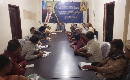 تنفيذية انتقالي لحج تعقد اجتماعها الدوري الأول لشهر يوليو وتؤكد على أهمية العمل المشترك