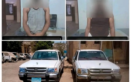 أمن العاصمة عدن يستعيد مركبتين مسروقتين من تعز ويضبط المتهمين