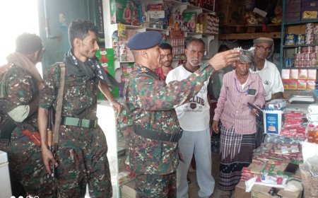 حملة أمنية مشتركة لضبط المواد منتهية الصلاحية في أحور