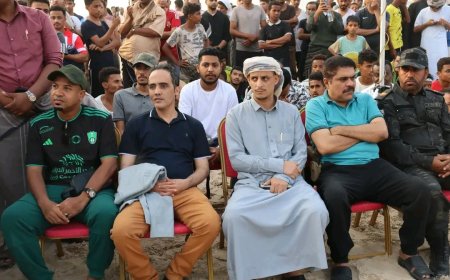 انتقالي حضرموت يدشّن مهرجان البلدة الرياضي 2025 بالمكلا