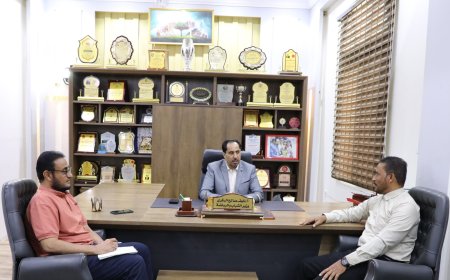 الوزير البكري يلتقي نائب رئيس نادي الاحقاف بـ "تريم" حضرموت