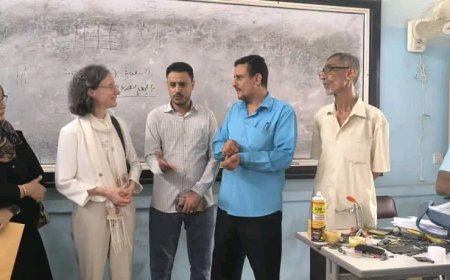 السفيرة الفرنسية تزور المعهد الوطني بدار سعد وتعرب عن دعمها للتعليم الفني والتدريب المهني في عدن