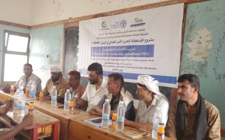 مدير عام الملاح يدشن الدورة التدريبية للجان المجتمعية لمشروع الاستجابة الطارئة لتعزيز الأمن الغذائي وخدمات
