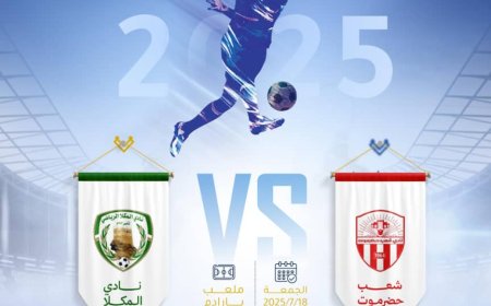  بطولة كأس البلدة تنطلق غداً الجمعة بمواجهة مبكرة بين شعب حضرموت والمكلا