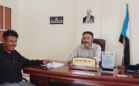 الحييد يلتقي رئيس تنفيذية انتقالي خنفر ويبحثان العمل التنظيمي والمؤسسي وتعزيز الجوانب الخدمية
