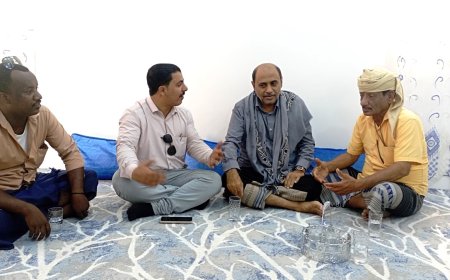 رئيس مجلس تنسيق أندية حضرموت الوادي يطمئن على صحة رئيس نادي الاتفاق بالحوطة