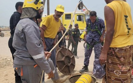 الدفاع المدني بالشحر يختتم دورته التدريبية في الإنقاذ