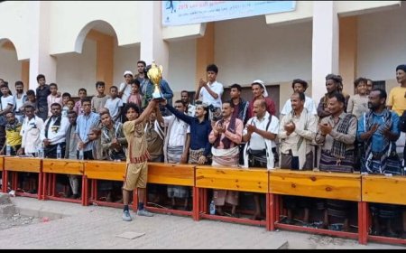 برعاية رئيس نادي شباب المسيمير.. نجوم تبن يتوج بكأس الشهيد القائد العقيد محسن سالم منجستو