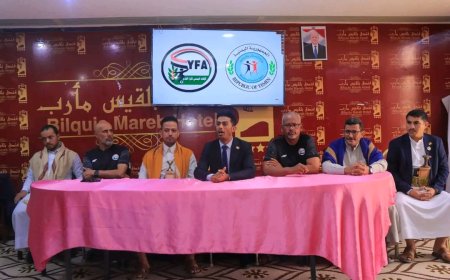 مستشار وزير الشباب والرياضة يلتقي بعثة المنتخب الوطني تحت 23 سنة في مأرب