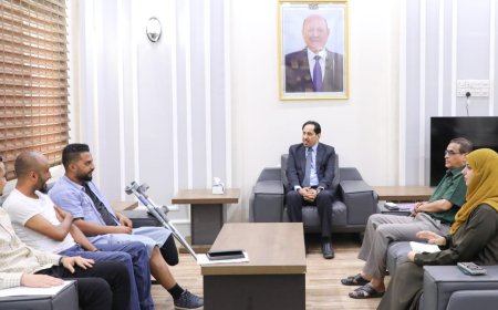 الوزير البكري يلتقي نائب  رئيس الاتحاد العام لكرة القدم ل "ذوي البتر"