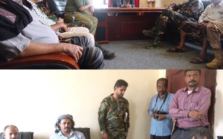 محافظ أبين يناقش مع مدير عام لودر أوضاع المديرية