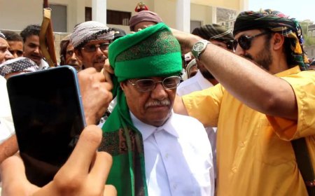 تنصيب الشيخ سليم الرهوي شيخاً لقبيلة الرهوي بمنطقة رخمة بيافع كلد