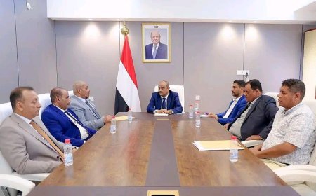 رئيس الوزراء يلتقي محافظ سقطرى ويؤكد دعم الحكومة لجهود السلطة المحلية