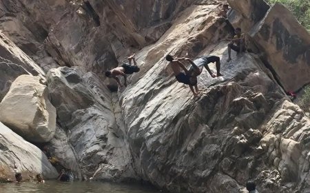 غرق شاب في احد المسابح الطبيعية بوادي مران بمديرية مودية