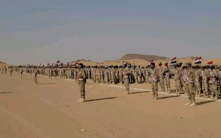 القوات المشتركة في قطاع عارين بمحور عتق تدشن المرحة الثانية من العام التدريبي 2025