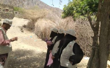 تدشين الحملة الوطنية لتعزيز صحة الأم والوليد في مديرية جيشان بمحافظة أبين