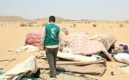 مركز الملك سلمان للإغاثة يوزع مساعدات إيوائية طارئة في مديرية رماه بحضرموت