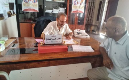 د. القادري وباجميل يناقشان الإستعدادات الأخيرة لافتتاح الوحدة الصحية في دهل أحمد بأبين