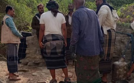 نائب المنسق العام للمنظمات بأبين يتفقد  منطقة حطاط بيافع ويناشد الجهات تقديم الدعم للمنطقة