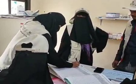 وفد صحي من الوزارة ومكتب الصحة أبين يُشرف على حملة تعزيز صحة الأم والوليد بيافع سرار