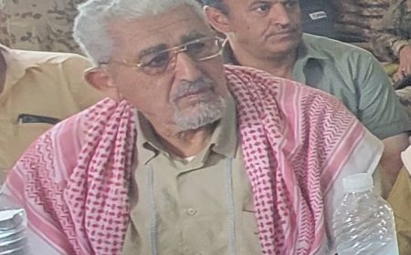 مدير عام قعطبة الشاعري يعزي برحيل المناضل الكبير العميد قاسم محمد جعوال