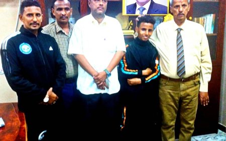 محافظ لحج يلتقي قيادة مكتب الشباب وبعثة الجودو المشاركة في البطولة العربية بالقاهرة