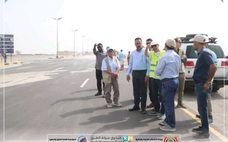 رئيس صندوق صيانة الطرق ووفد البنك الدولي يتفقدان مشاريع البنية التحتية الممولة دوليا في عدن