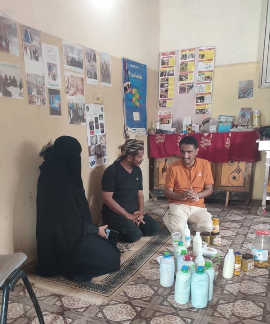 زيارة وفد من إذاعة "هنا أبين" لجمعية مشتقات الألبان في بئر الشيخ