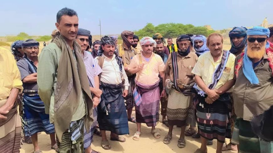 انتقالي أحور يشارك في تشييع جثمان الجندي عمر الفقيه بحضور قيادات أمنية ومحلية
