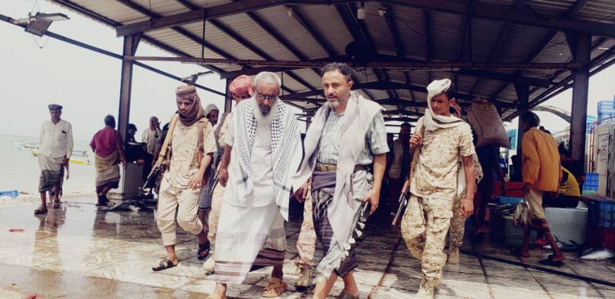 رئيس تنفيذية انتقالي أبين يزور شقرة ويطلع على أوضاع الجمعيات السمكية ومستشفى المدينة