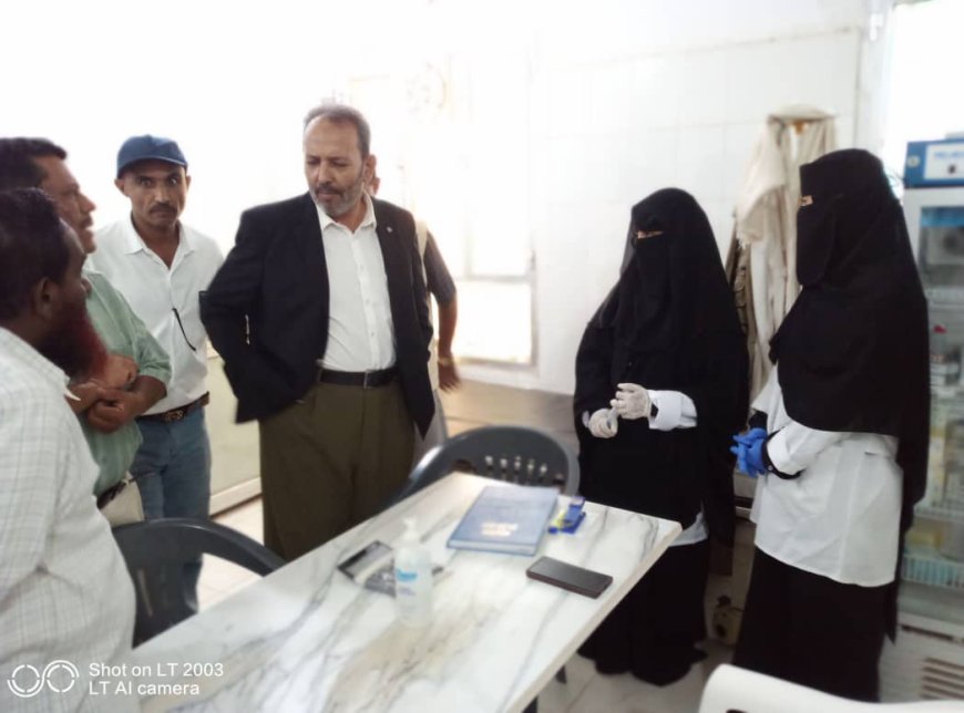 زيارة مدير عام صحة أبين لمستشفى شقرة ومركز الصحة الإنجابية: متابعة ميدانية وتطوير الخدمات