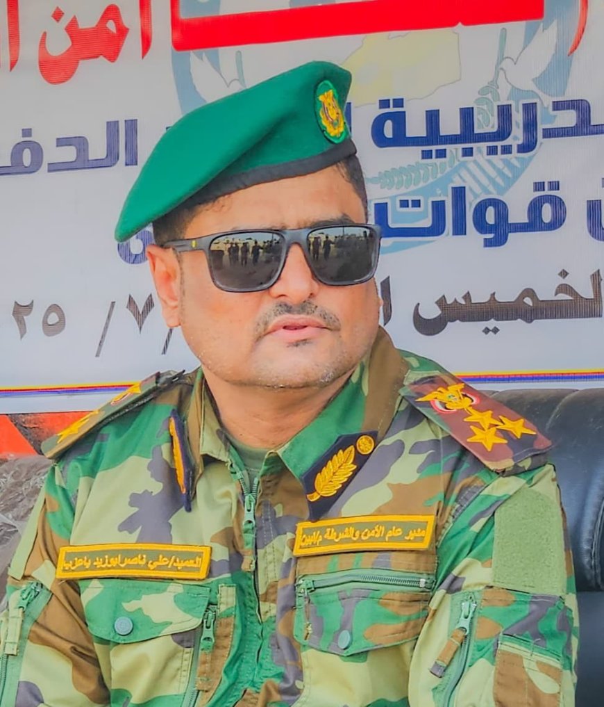 مدير عام أمن محافظة أبين يعزي بوفاة مدير عام شرطة مرور أبين سابقًا العميد علي ناصر الدنبوع