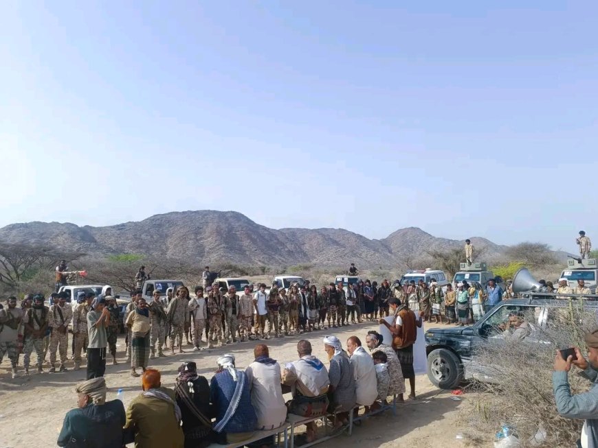 المقاومة الجنوبية في المنطقة الوسطى بأبين تعلن جاهزيتها لتأمين طريق عقبة ثرة وتؤكد رفضها لأي تدخلات خارجية في القرار الأبيني