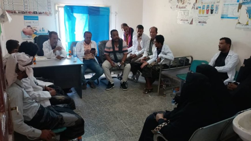 تدشين الدورة التدريبية للعاملين الصحيين المشاركين بحملة التحصين ضد شلل الاطفال بمديرية جيشان بأبين