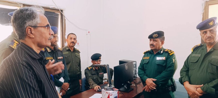 العميد النسي يدشن إصدار السجل المدني الإلكتروني في إدارة فرع مصلحة الأحوال المدنية والسجل المدني بشبوة