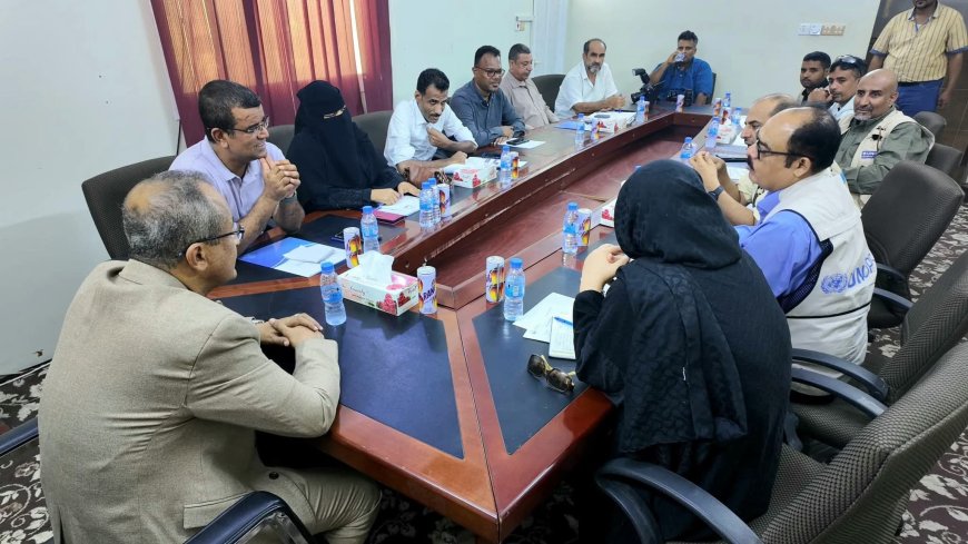 إدارة صندوق النظافة والتحسين بساحل حضرموت تستقبل وفد مكتب الأمم المتحدة لخدمات المشاريع UNOPS